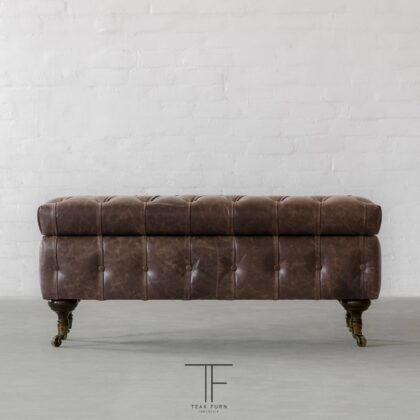 Newcastle Leather Bench
