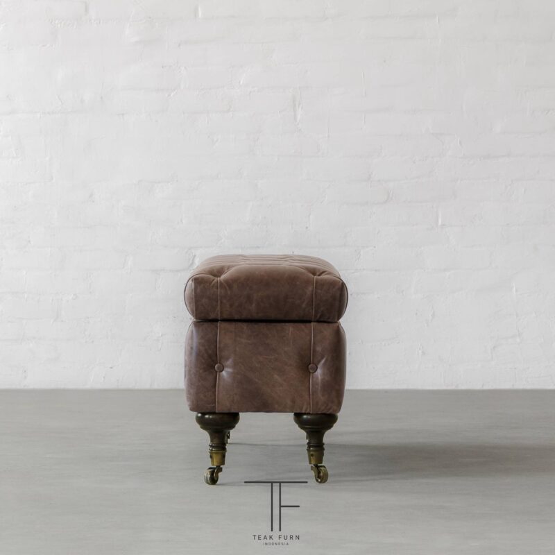 Newcastle Leather Bench - Image 4