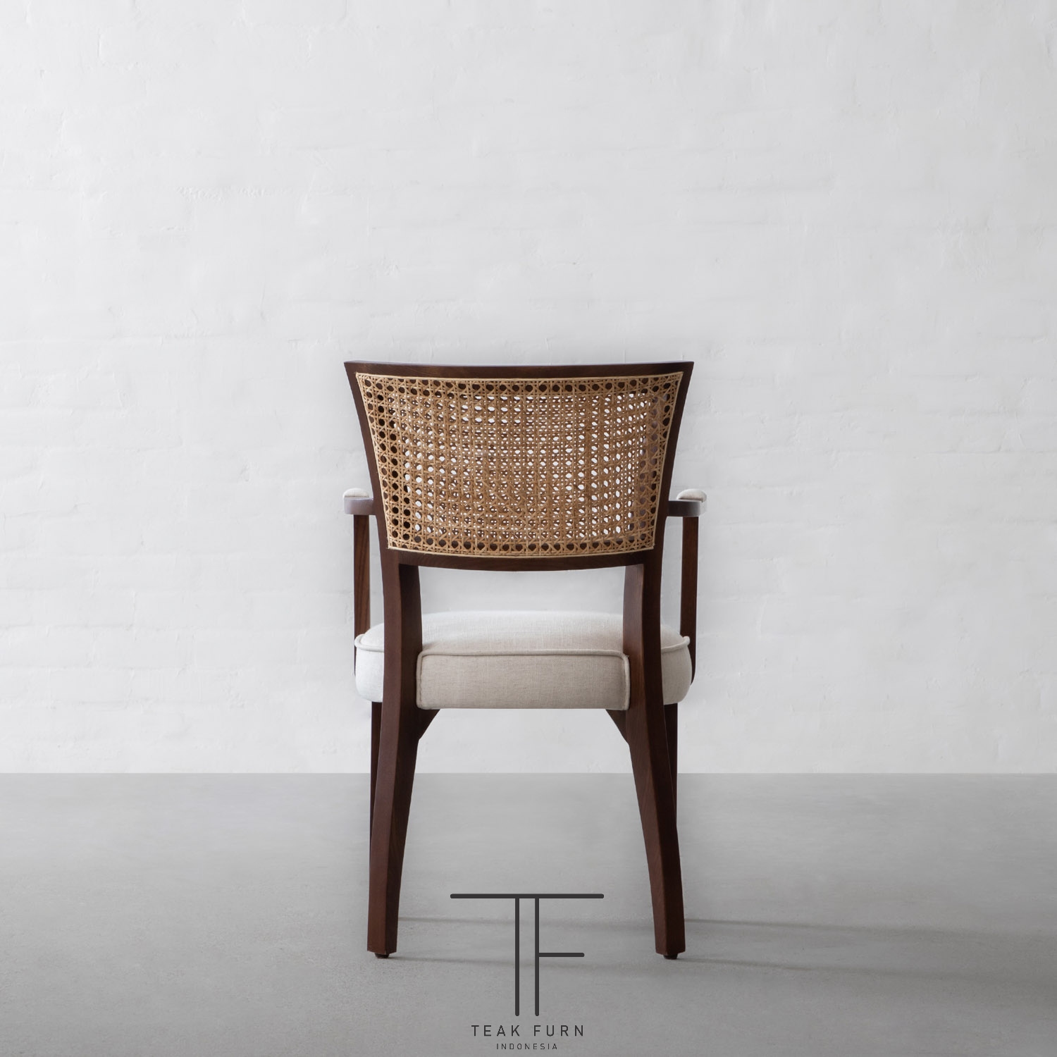 Kursi Makan Rattan With Arm - Image 3