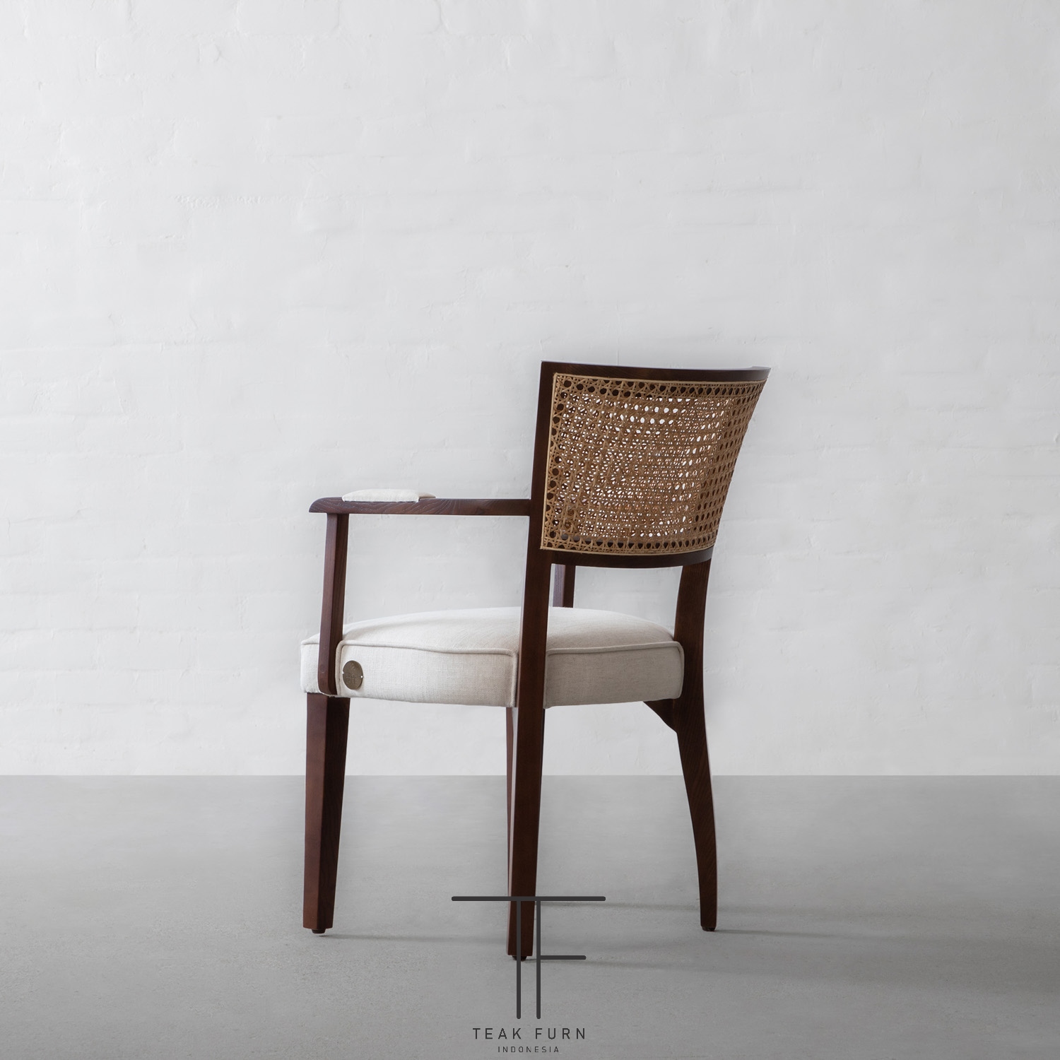 Kursi Makan Rattan With Arm - Image 4