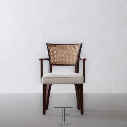 Kursi Makan Rattan With Arm