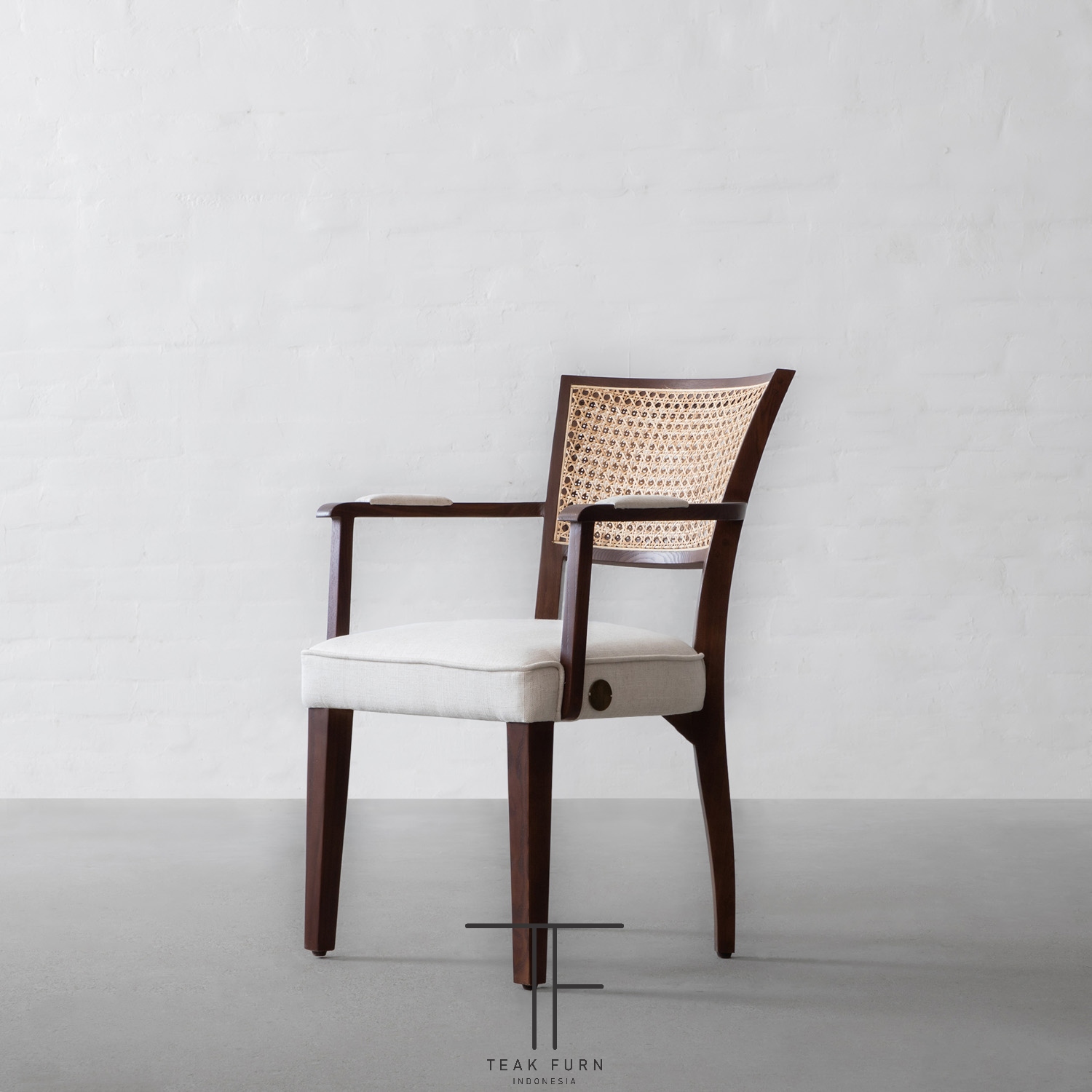 Kursi Makan Rattan With Arm - Image 7