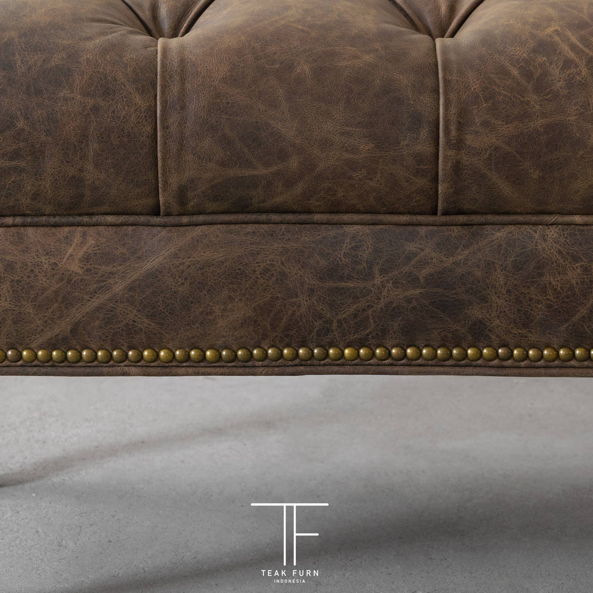 Hillingdon Leather Ottoman - Image 3