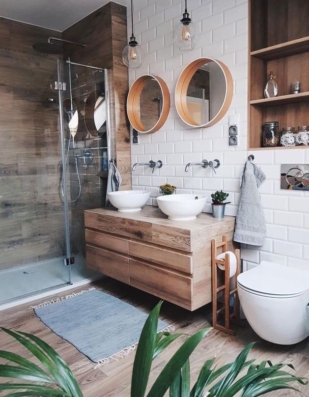 5 Ide Desain Kamar Mandi Bernuansa Natural Bak Alam